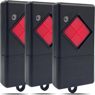 OEM Control Remoto Para Puerta De Garaje (40,685 Mhz) - Paquete De 3, 1 Canal, Bot&oacute;n Rojo, Compatible Con Mahs40, Mahs40-01, Mahs40-04