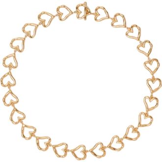 Maje Gold-plated heart necklace in Light Gold at Nordstrom
