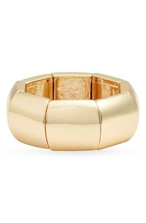 Open Edit Polished Square Stretch Bracelet in Gold at Nordstrom Rack