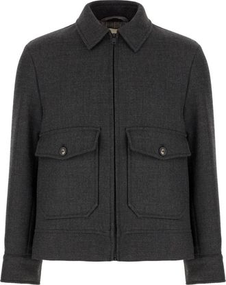 Circolo 1901 Blouson Tasconato - Heren - Winterjassen - Grijs - XL - Wol - Jassen