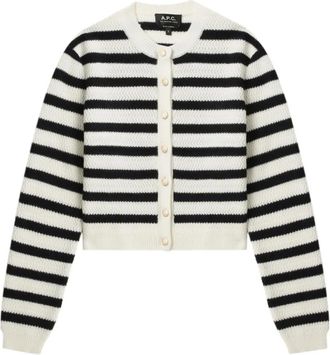 A.P.C. Cardigan Manon a righe - Blu