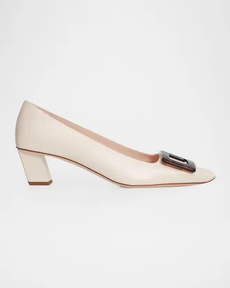 Roger Vivier 45mm Belle Vivier Turtle Leather Pumps