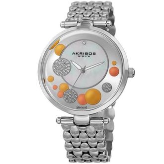 Akribos XXIV Quartz Mother of Pearl Dial Ladies Watch AK963SS