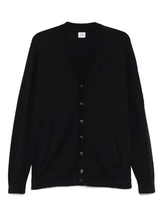 C.P. Company Cardigans, male, Black, Size: M Black Cardigan