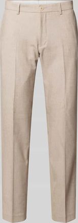 s.Oliver Black Label Regular Fit Anzughose mit Leinen-Anteil in Beige, Gr&ouml;&szlig;e 102