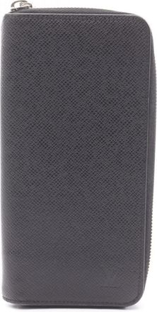 Louis Vuitton Taiga Black Taiga Leather Long Wallet (Bi-Fold) (Pre-Owned)