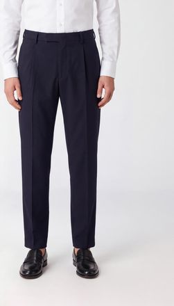 Ermenegildo Zegna Pantaloni sartoriali slim fit in cotone con pinces