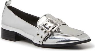 Mix No. 6 Womens Mix No. 6 Piercie Loafers Silver Slip-On Comfort Shoes ZAP1985