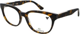 Lacoste Ladies Tortoise Rectangular Eyeglass Frames L2901