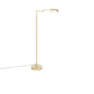 QAZQA L&aacute;mpara pie lat&oacute;n LED dimmer t&aacute;ctil