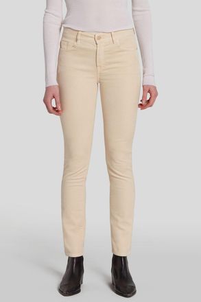 7 For All Mankind Womens Ladies Pants Roxanne Slim Fit - White - Size 24 (Waist)