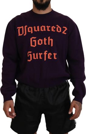 Dsquared2 Dsquared&sup2; Cotton Printed Men Pullover Mens Sweater (Pre-Owned)