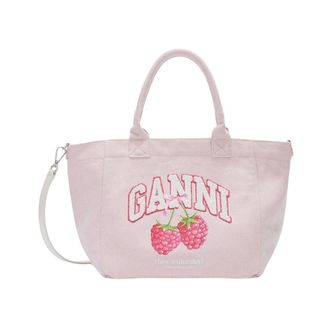 Ganni Tassen, Dames, Roze, ONE Size, Medium Trapeze Shopper