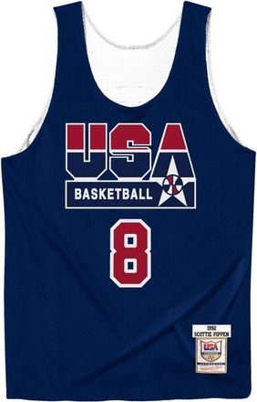 Mitchell & Ness x NBA Reversible Practice Team USA 1992 Jerseys Scottie Pippen 8 ARPJLG18029-USANAVY92SPI