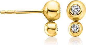 RS Pure by Ross-Simons Bezel-Set Lab-Grown Diamond Drop Earrings in 18kt Gold Over Sterling