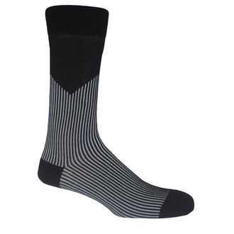 Peper Harow V-Stripe Mens Socks - Black
