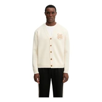 Maison Kitsun&eacute; Heren, Truien, Beige, Maat: XL Wol