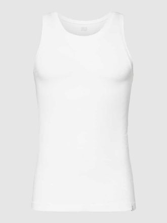 Schiesser Tanktop mit geripptem Rundhalsausschnitt Modell 1 BLACK in Weiss, Gr&ouml;&szlig;e S