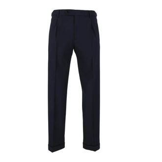 Berwich Pantalone Retrolong - Heren - Broeken - Blauw - Maat: XL Wol