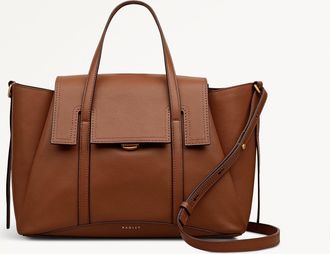 Radley London Cognac Medium Flapover Grab Bag The Chancery SS26 Radley London