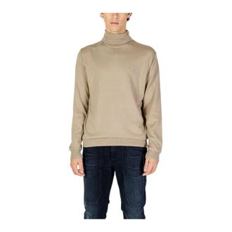 U.S.Polo Association U.S. Polo Assn., Turtlenecks, male, Beige, Size: 3XL Cashmere Cotton Turtleneck Sweater