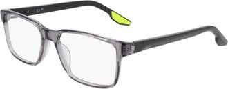 Nike Glasses, unisex, Gray, Size: 55 MM Crystal Grey Eyewear Frames