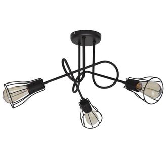 Netlighting Oxford Multi Arm Semi Flush Ceiling Light Black 56cm