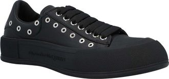 Alexander McQueen Alexander Mcqueen Mens Calfskin Deck Plimsoll, Never Worn (Authentic Pre- Loved)