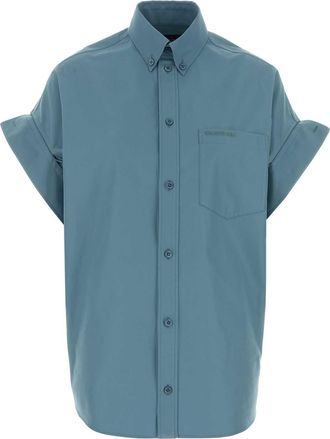 Balenciaga Air Force Blue Poplin Oversize Shirt