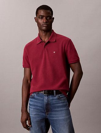 Calvin Klein Polo De Piqu&eacute; De Algod&oacute;n Con Monograma