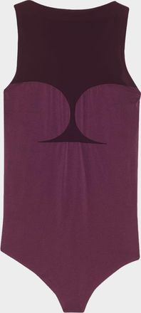 Wolford Corset-Effect Sleeveless Bodysuit with Sheer Panels