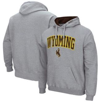 Colosseum Mens Colosseum Heathered Gray Wyoming Cowboys Arch and Logo Pullover Hoodie in Heather Gray at Nordstrom, Size Medium