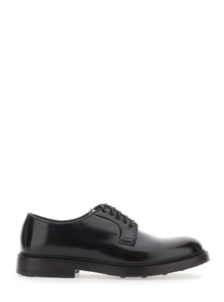 Doucal's Black Leather Lace Up Shoes