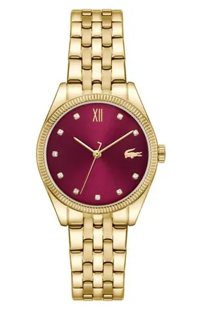 Lacoste Parisienne Bracelet Watch, 30mm in Burgundy at Nordstrom