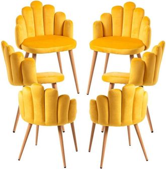Regalos Miguel Regalos Miguel - Packs Sillas Comedor - Pack 6 Sillas Hand Terciopelo - Amarillo