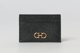 Ferragamo Portacarte di credito Gancini Ferragamo in pelle a grana