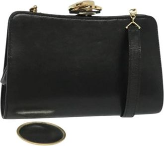 Gucci Pre-owned Vintage Clutch - Dames - Vintage Clutch - Zwart - ONE Size - Leer - Vintage