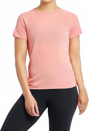 Oiselle Flyout Wool Short Sleeve Tee In Alpenglow