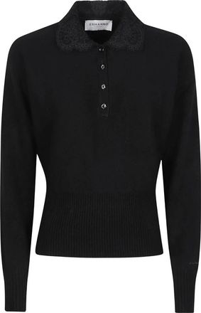 Ermanno Scervino Trui met polokraag en lange mouwen - Dames - Truien - Zwart - Maat: XS