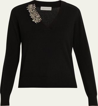 Dries Van Noten Tinker Embellished Cashmere Sweater