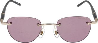 Montblanc Goud Zwart Violet Zonnebril - Heren - Zonnebrillen - Geel - 48 MM - Accessoires