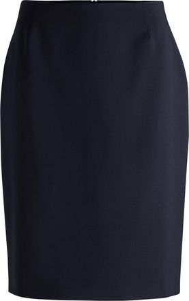 HUGO BOSS Womens Vileah Knee Length Pencil Skirt in Dark Blue - Size 18 UK