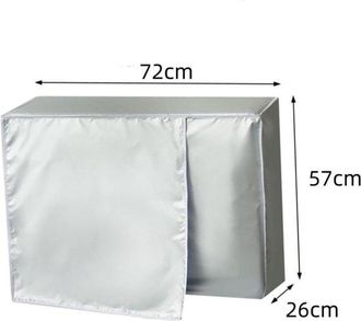 No Brand Funda Impermeable Para Unidad Exterior De Aire Acondicionado, Protector Para Unidad Exterior De Aire Acondicionado, 722657cm, Poli&eacute;ster Plateado