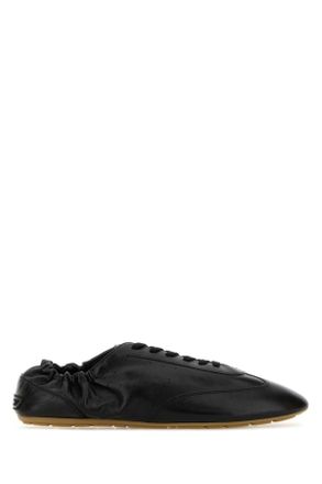 Saint Laurent Black Leather Lewis Sneakers