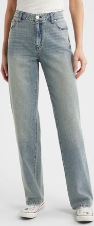 1822 Denim High Waist Baggy Straight Leg Jeans in Emmy at Nordstrom, Size 29
