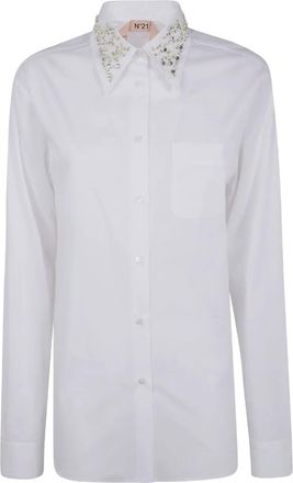 N°21 Camicia con decorazione - Bianco