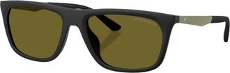Emporio Armani Zonnebril - Heren - Zonnebrillen - Zwart - 57 MM - Accessoires