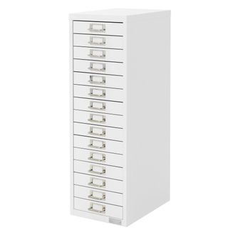 ML Design Armadio Per Archiviazione Con 15 Cassetti 28x38x87 Cm Bianco Cassettiera In Metallo Per Din A4 Schedario Per Ufficio Con Portaetichette Armadietto In 