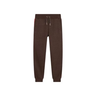 Michael Kors Logo Allover Adjustable Elastic Jumpsuit - male - Michael Kors - Sweatpants - Brown - 10 Y - Kids