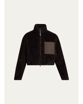 Brunello Cucinelli Sparkling Teddy Crop Jacket